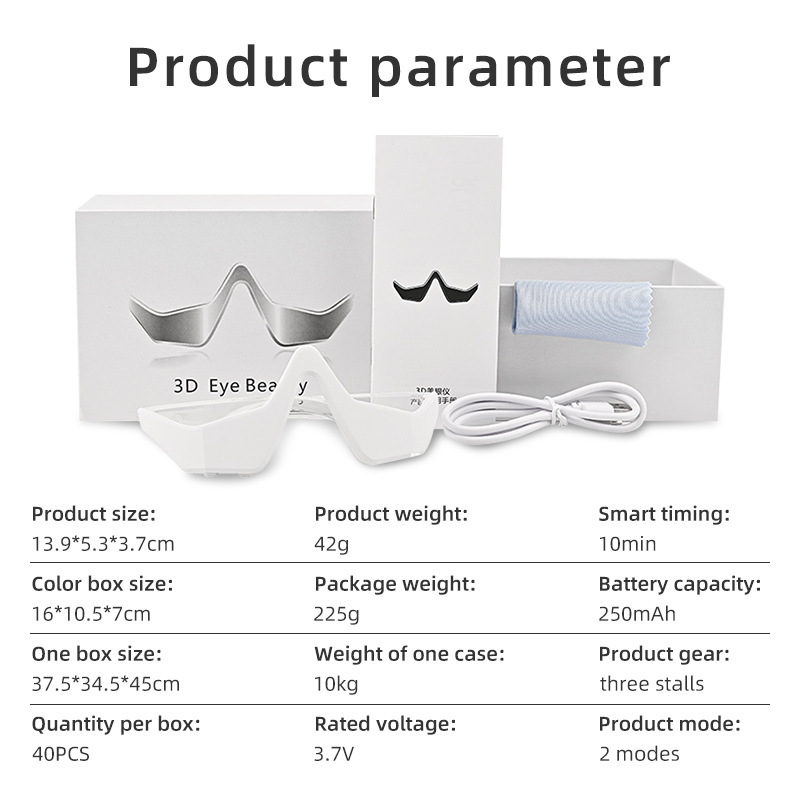 Wireless Eye Massager with Heat & Red Light