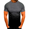 3D Digital Print Gradient T-Shirt with Logo