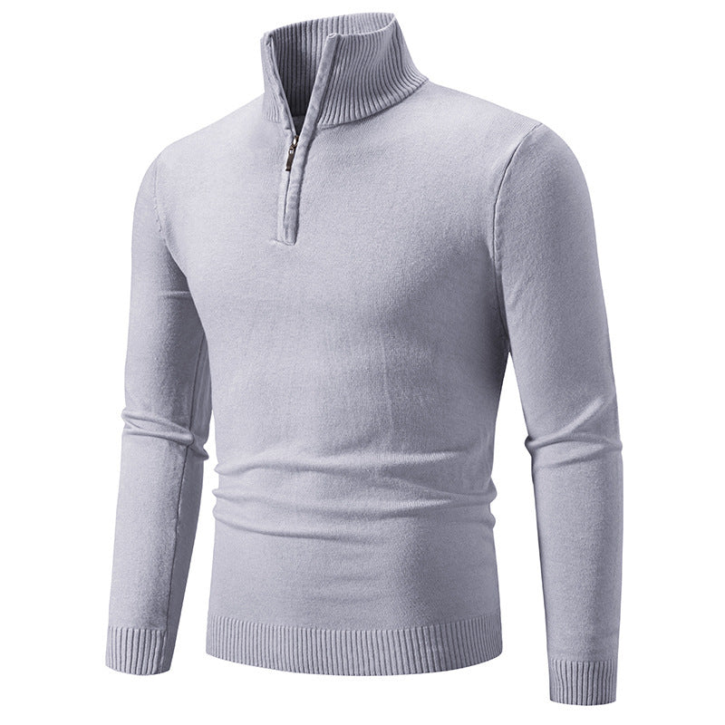 Plus Size Fleece Zip Mock Neck Sweater
