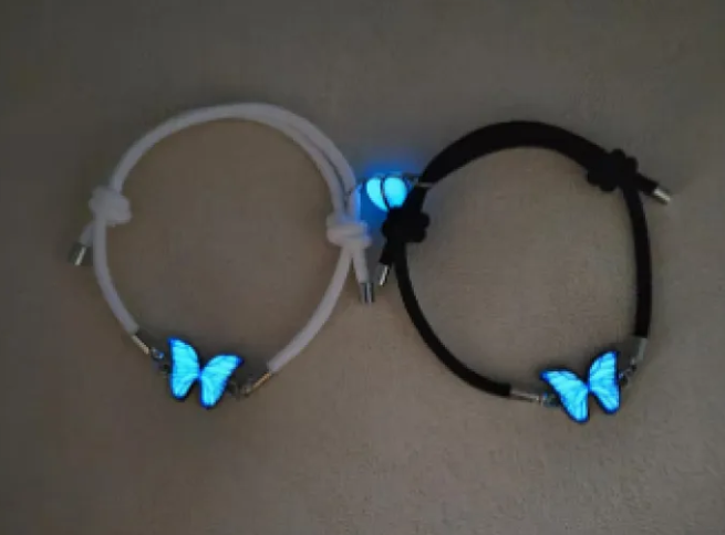 Blue Luminous Smart Butterfly Necklace